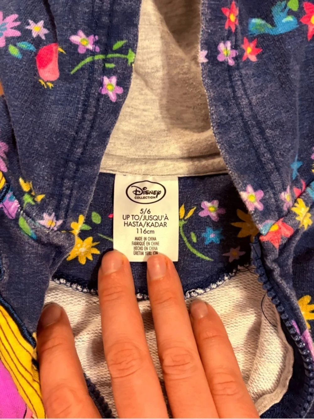 Vintage Disney Rapunzel Tangled Sweatshirt Mother Gothel Blue Full Zip Hooded